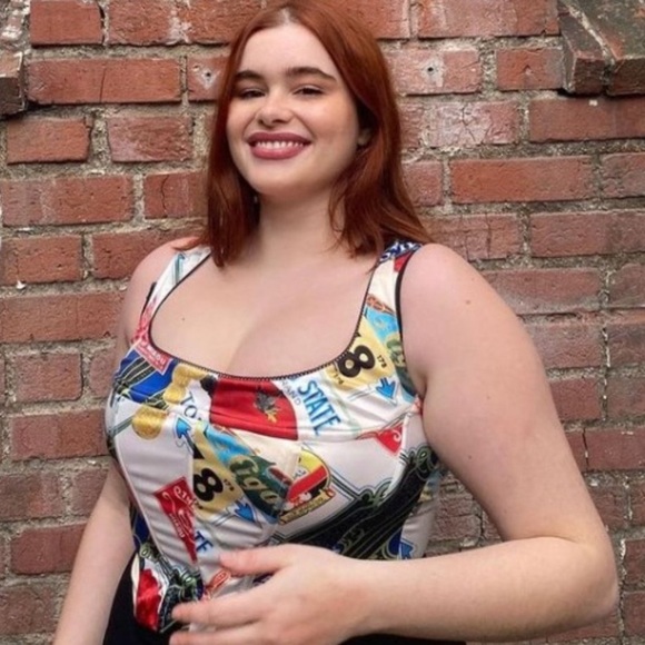 Miaou Campbell Satin Corset Top in Figaro Print Medium - Picture 13 of 14